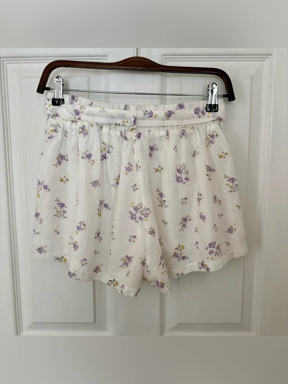 LA Hearts PacSun Ditsy Floral Cotton Tie Waist Lined Shorts Pockets Size S